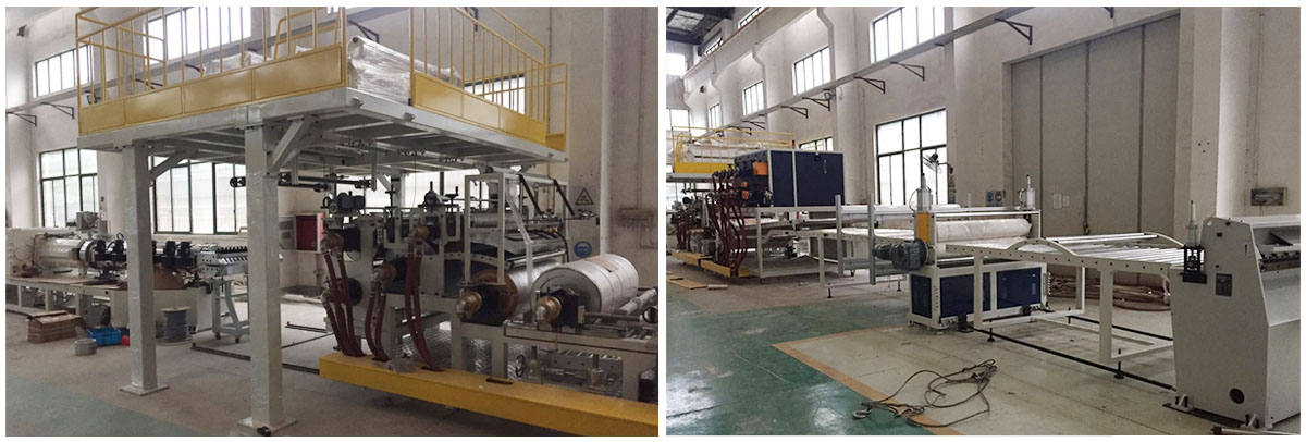 SPC floor production line
