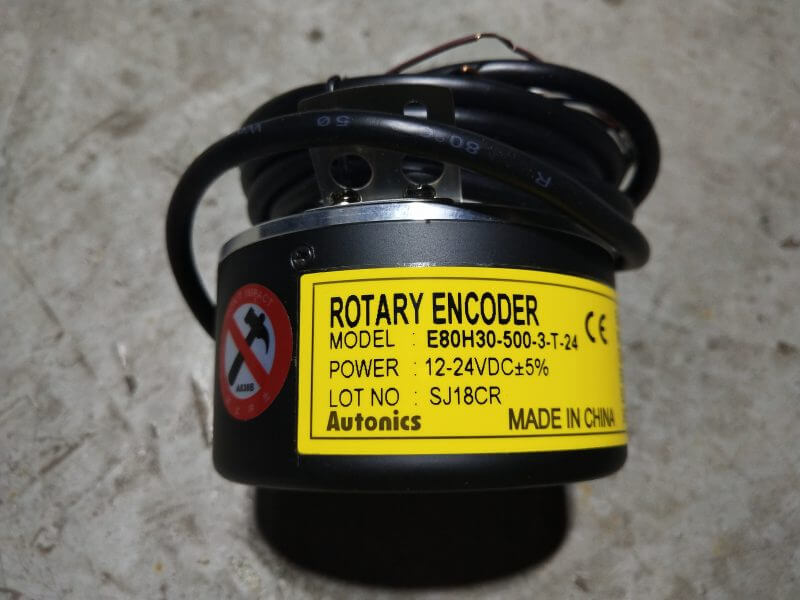 rotary encoder for setting cutting length